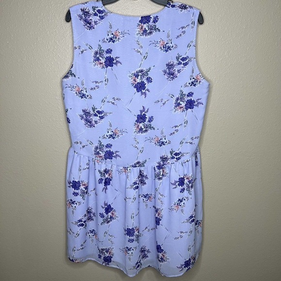 Victoria's Secret Women's Purple Floral Sleeveless V-Neck Babydoll Dress Sz L - Picture 7 of 8